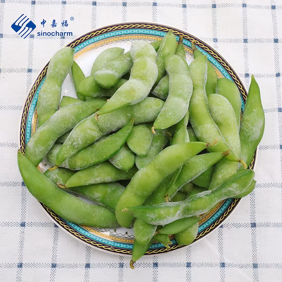 Sinocharm Brc a Approved IQF Unsalted Edamame in Pods Frozen Organic Edamame